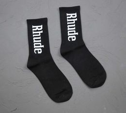 Rhude socks men socks calcetines women designer luxury high quality Pure cotton comfort Brand representative deodorization absorb sweat let in air stoc category 1S