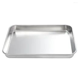 Plates Tray Stainless Steel Home Storage Simple Severing Rectangular Metal Fruit Serving