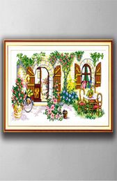 Ideal house Handmade Cross Stitch Craft Tools Embroidery Needlework sets counted print on canvas DMC 14CT 11CT4269297