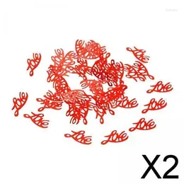 Party Decoration 2X Wedding Confetti Love Arts Table For Valentines Red