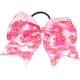 Decorative Flowers Cute Hair Tie Red Ribbon Elastic Ponytail Holders Ties Girls Bow Rubber Band Rope