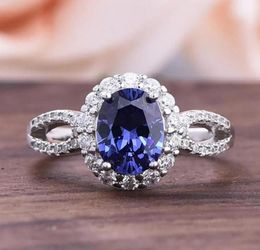 Cluster Rings 2021 Trend Vintage 925 Sterling Silver 810mm Sapphire Gemstone For Women Party Wedding Engagement Ring Anniversary 3970267