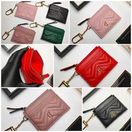 Card holder Designer bags Wallets Antique mini card bag water corrugated lettering decorated coin purse marmont one-piece document bag fashion factory