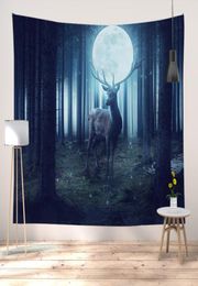 Home Decoration Moon and Sun Abstract Trippy Tapestry Wall Hanging Tapestries 95x73cm9117914