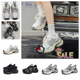 High rise popular thick soled dad shoes women new China-Chic casual sneakers womens lace-up s autumn Clunky Sneaker sliver couple 35-44 mixed Colour 2024