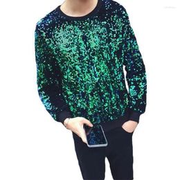 Men's Hoodies 2024 Spring And Autumn Sequined Casual Sweater Loose Plus Size Jacket Youth Performance