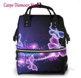 Backpack Butterfly Printed Mummy Diaper Bag Multi-Function Maternity Nappy Bags Kid With Laptop Pocket Stroller Straps