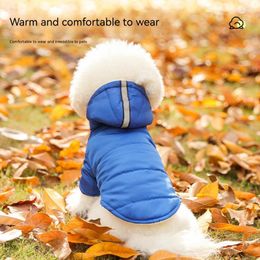 Dog Apparel Pet Clothes Winter Clothing Fall And Down Jacket Puppy Windproof Hooded Cold Insulation Poodle