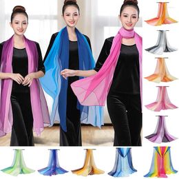 Scarves Fashion Gradient Color Solid Scarf Women Long Shawl And Wraps Summer Bandana Elegant 160x50cm