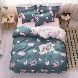 Bedding Sets High Quality Black Heart Style Set Bed Linen Single Double Christmas Gift Sheet Pillowcase Duvet Cover