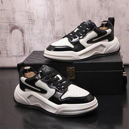 Casual Shoes White Men's Sneaker Trend High Top Platform Men 2024 Spring Designer Vulcanized Plus Velvet Sneakers