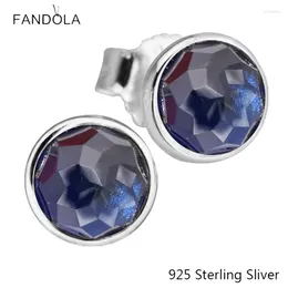 Stud Earrings 925 Sterling Silver September Droplets Earring Blue Colour Fits For Colourful Elegant Gifts Geometric Pattern