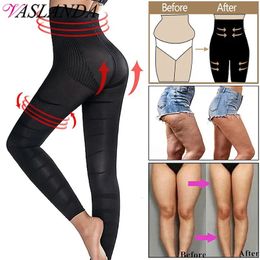 Women High Waist Leggings Tummy Control Shaper Compression Tight Pants Leg Shaping Legins Thigh Anti Cellulite Slimming Panties 240428