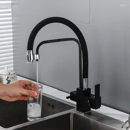 Kitchen Faucets Faucet Square And Cold Rotating Pull Out Brass Material Sink Mixer Drinking Washing Tap