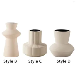 Vases Modern Ceramic Vase Flower Pot Home Decor Figurines Crafts Centerpiece Container Arrangements For Living Room Bedroom