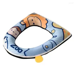 Pillow Soft Toilet Seat Covers Washable Bathroom Thicker Warmer Reusable Cartoon Supplies With Handles For Children
