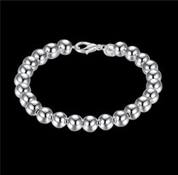 Wedding gifts 8M Hollow 925 silver bracelet JSPB126Beast gift men and women sterling silver plated Charm bracelets5752757