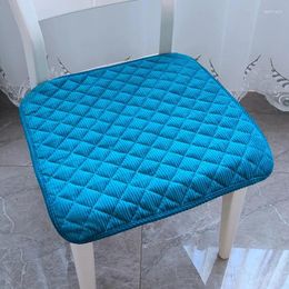 Pillow Corduroy Dining Chair S Fashion Simple Style Solid Colour Plaid Seat Winter Warm Soft Pad