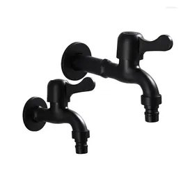Bathroom Sink Faucets Stainless Steel Washing Machine Faucet Mop Pool Tap Black Laundry Utility Room Bibcock Cold Water For Outdoor Garden