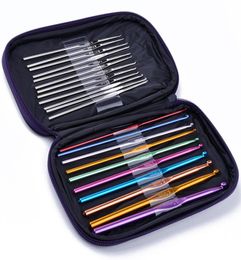 Practical 22 PcSet Multi Aluminium Needles Crochet Hooks Set Knitting Needle Tools With Case Yarn Craft Kit ZA09213789545