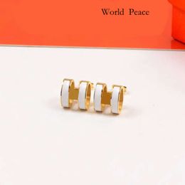 Mini Popular H Shape Earrings, Designer Jewellery Stud Earrings, Women's Fashion Stud Earrings Luxury Style High Quality H Letter Earrings Gift Box Optional Purch 555