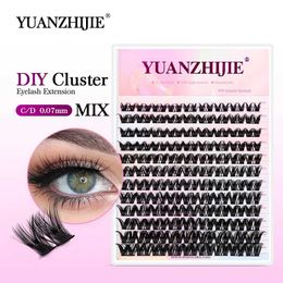 False Eyelashes YUANZHIJIE DIY Clusters eyelash extension CD curly and fluffy natural fake mink split personal makeup products Q240510