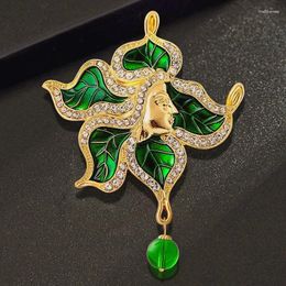 Brooches Leaf Medieval Vintage Brooch Retro Portrait High Quality Clothing Accessories