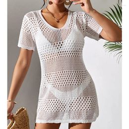 Summer Dress Women 2024 Bikinis Cover-ups Crochet Beachwear Bikini Cover Up Bathing Suit Beach Dresses White Outfits
