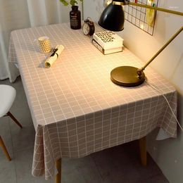 Table Cloth Solid Color PVC Tablecloth Waterproof Oil Free Wash Simple Rectangular Household Mat Dining Room