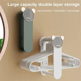 Hangers Clothes Storage Rack Multifunctional Wall-mounted No Punching Trouser Closet Organiser For Wholesale