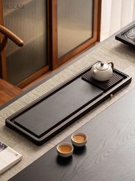 Tea Trays Large Size Solid Wood Tray High Quality Drainage And Water Storage Dual Purpose Room Decorative Teaware
