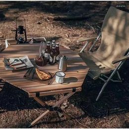 Camp Furniture Outdoor Tables Camping Barbecue Portable Folding Table Car Patio And Chair C