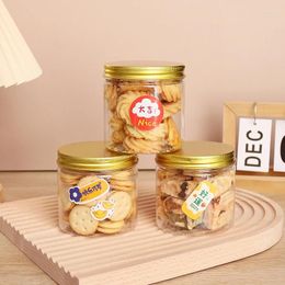 Disposable Cups Straws 8pcs Transparent Cookies Biscuits Seal Jar Plastic Bottle Candy Packaging Boxes Ice Cream Pudding Cake Dessert With