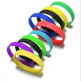 Bangle Silicone Rubber Wristband Flexible Wrist Band Sports Casual For Women Men Personality Gifts Accessories