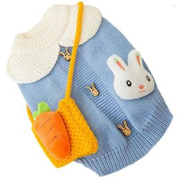 Dog Apparel Carrot Cat Warm Clothes Small Adorable Pet Costume Core Yarn Winter Garment