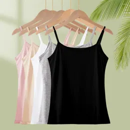 Women's Tanks Women Solid Colour Vest Top Slim Fit Sleeveless Sling Summer Camisole Three-dimensional Cut