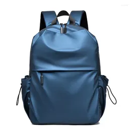 School Bags Fashion Computer For Men Oxford Leather Film Backpack Large Capacity Waterproof Anti-slip Wear-resistant Schoolbag