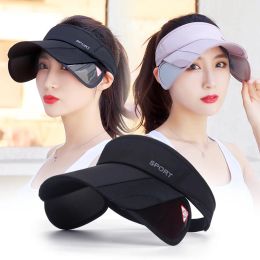 Cappelli da sole sportivi estivi uomini e donne con cappuccio Visor regolabile protezione UV top tennis vuoto golf che corre in bicicletta per la protezione solare cappello