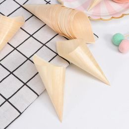Disposable Cups Straws Cones Cone Food Wedding Confetti Holder Wood Charcuterie Tasting Candy Cup Paper Snow Boxes Dispenser Appetiser