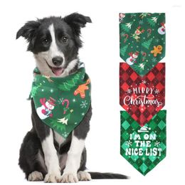 Dog Apparel Pet Triangle Bandanas Christmas Style Saliva Towel Scarf Collar Neckerchief Puppy Accessories