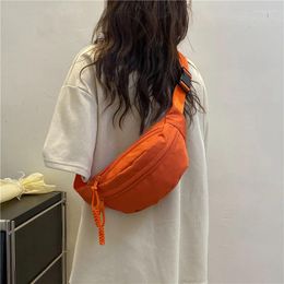 Waist Bags Chest Bag Banana For Women Sling Crossbody Pack Canvas Running Casual Packs Sport Half Moon Belt