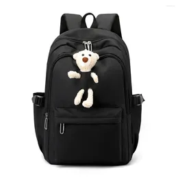 Backpack Bear Kawaii School Bags For Teenage Girls Schoolbag Student Bookbag Black Teen Women Mochila