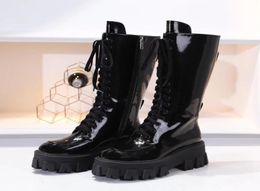 New designer and knee boots luxury women039s winter boots super lacquer boots muffin thicksoled bootssize35408365474