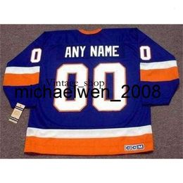 Vin Weng 2018 Custom Men Women Youth NEW YORK 1980s Vintage Customise Hockey Jersey Goalie-cut Stitched Top-quality Any Name Any Number