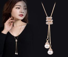 sweater chain long Diamond Pendant Necklace women039s autumn and winter versatile crystal fashion7701893