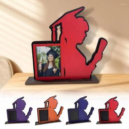 Frames Wooden Graduation Po Frame Female Graduates Outline 3D Desktop Picture Display Grad Theme Party Decoration