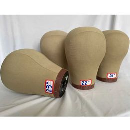 Mannequin Heads 21-23 inch wig head cork canvas block used for making wigs with bracket pins human model heads Q240510