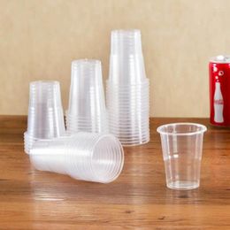 Disposable Cups Straws 50Pcs Clear Plastic Party S Glasses Tumblers Wine Tea Coffee Cup Jelly Ice Cream Birthday