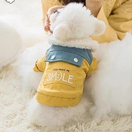 Dog Apparel Teddy Puppy Clothes Autumn And Winter Small Than Bear Pomeranian Schnauzer Coat Thick Warm Lamb Wool Padded