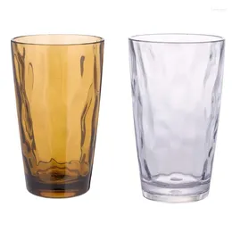 Disposable Cups Straws Promotion! Plastic Water Cup Summer Transparent Anti-Fall Restaurant Tableware 460Ml